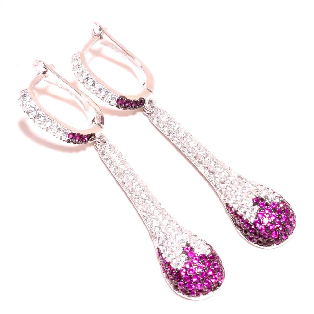 Sterling Silver and Topaz Earrings